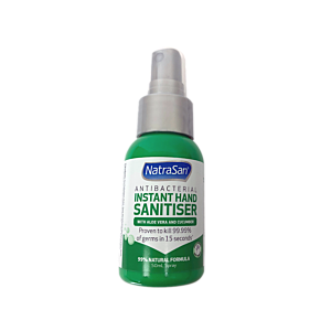 NatraSan Antibacterial Instant Hand Sanitiser Spray Aloe Vera & Cucumber 50ml