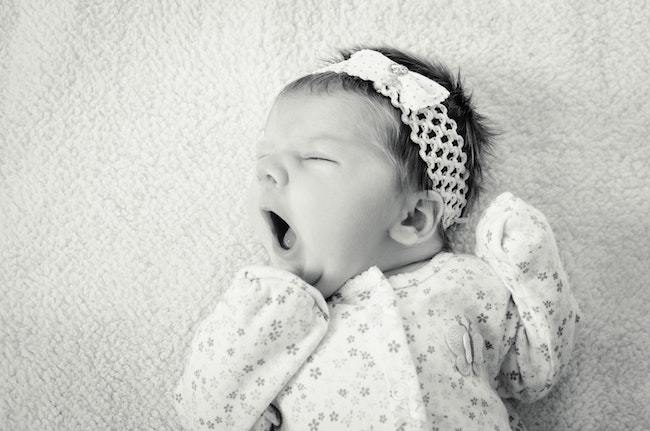 baby yawning